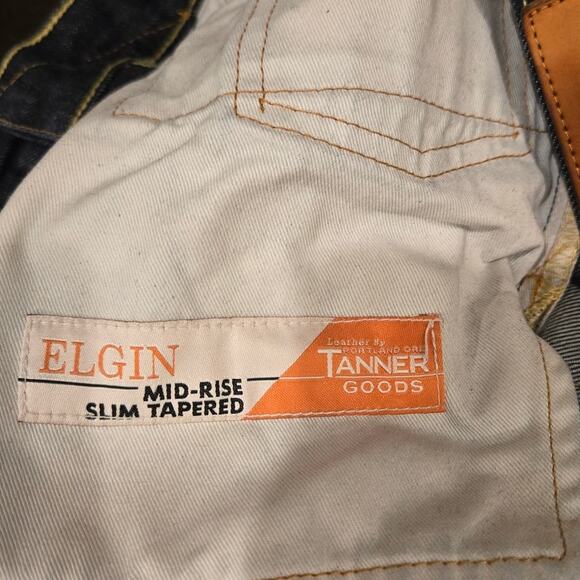 Raleigh Denim Jeans Handcrafted Made USA Dark Wash Mens 32X36 Slim Mid-rise - Picture 11 of 15